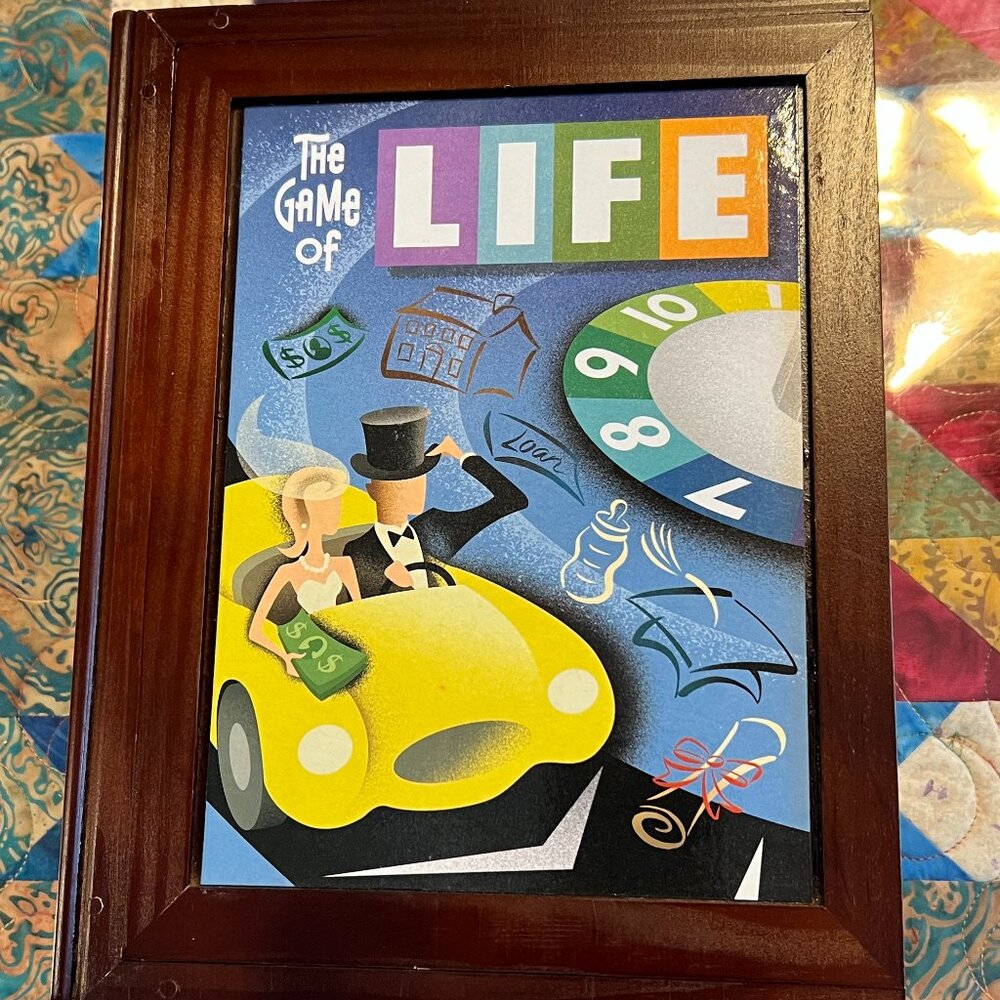Parker Brothers The Game of LIFE Vintage Board Game Collection Wooden Book Case